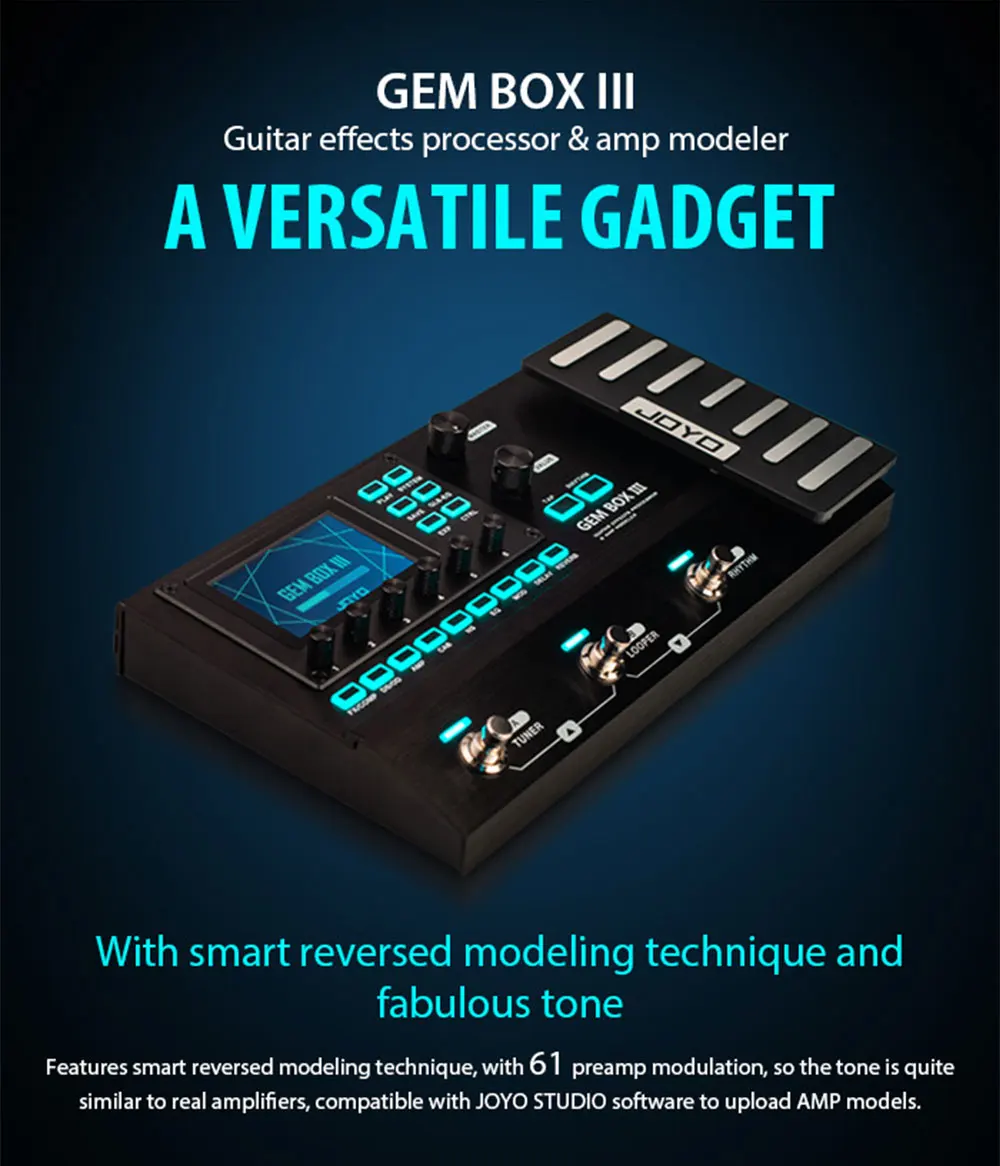 GEM BOX III Multi-Effect Processor with Expression Pedal Function 61 Cabinet Sim