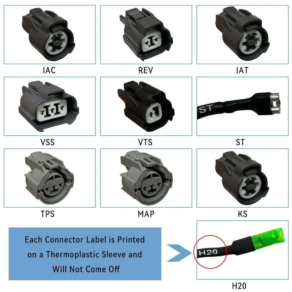 Engine Wiring Harness For Honda Civic Acura Integra B16 B18 D16 OBD2 Budget D & B-Series Tucked FIC25 CNCH-OBD2-1