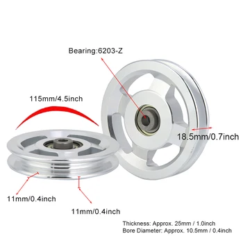 Gym Accessory Home Gym Attachments Aluminium Alloy Fitness Pulley Home Gym Attachments Part Exercise Strength Training Accessory 3