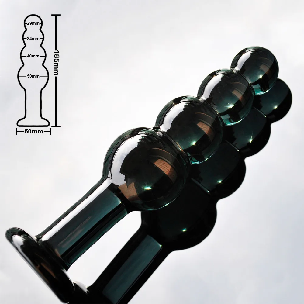 Glass Large Pyrex Anal Beads Big Balls Crystal Dildo Butt Plug Artificial Dick Masturbate_voghion.com