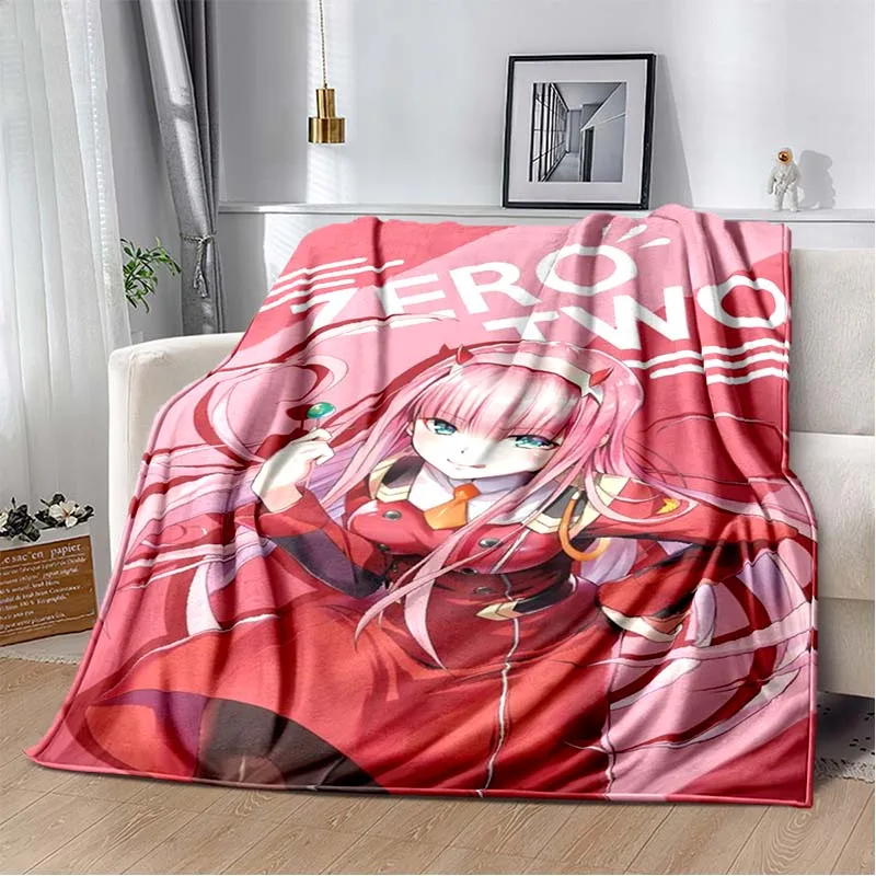 

Zero Two DARLING in The FRANXX мягкое фланелевое одеяло для гостиной, спальни, кровати, дивана, зимнее теплое плюшевое одеяло, одеяло для пикника