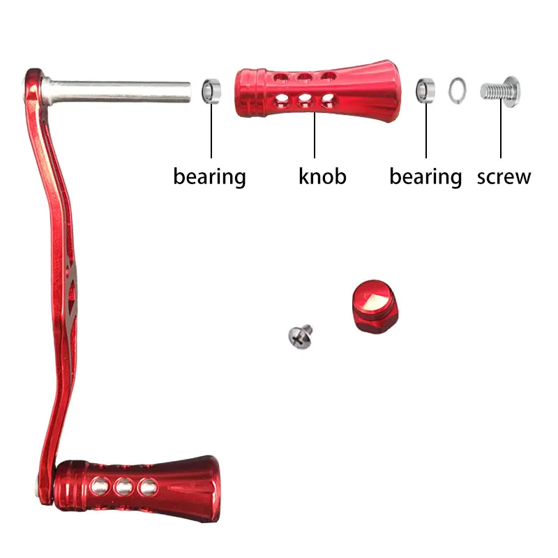 All-Metal Bait Casting Reel Handle Lightweight Fishing Reel Repair Modification Replacement Part Smooth Bearings for Fishing