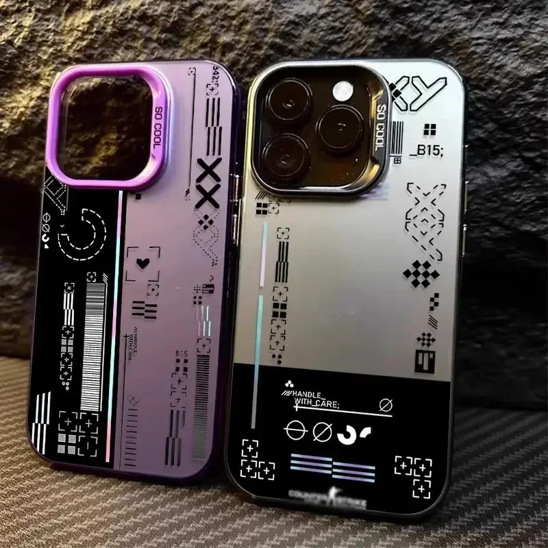 Sleek Plating Matte Hard Cover - Trendy Gaming-Inspired Design