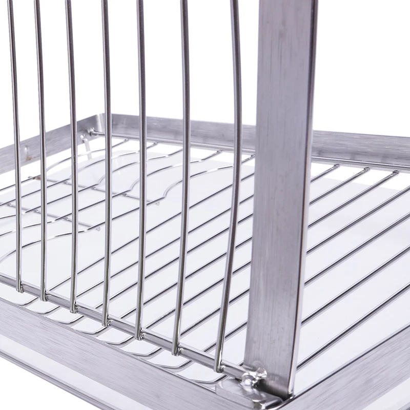 Stainless Steel Folding Hanging Dish Rack Draining Bowl Rack Plates Organizer Tableware Kitchen Storage Kitchen Organizer Shelf 3