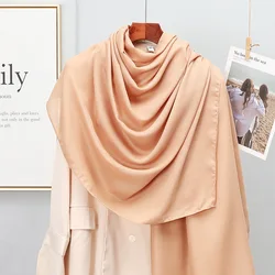 Elegant Winter Warmth: Women's Plain Stripe Cotton Scarf with Tassel Accents (QMB295-04)