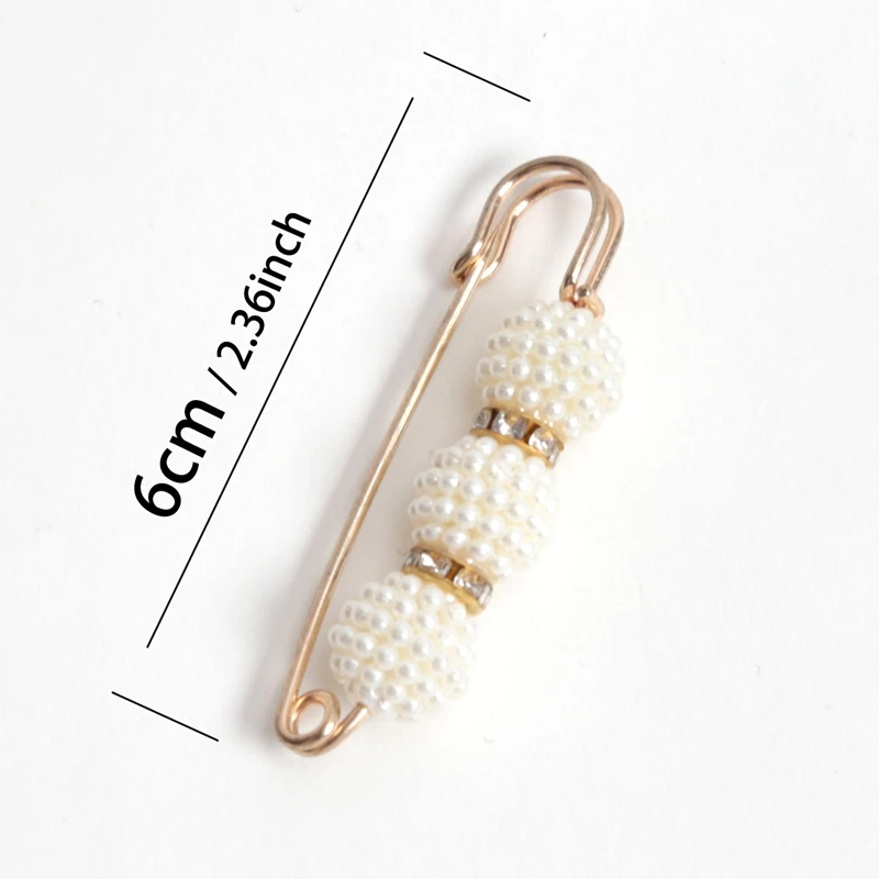 6-teiliges Set für Damen, modisch, Perlenbrosche, Taille, verstellbarer Rock, rutschfest, Metallstift, feste Kleidung, DIY-Schal-Zubehör – Detail 8