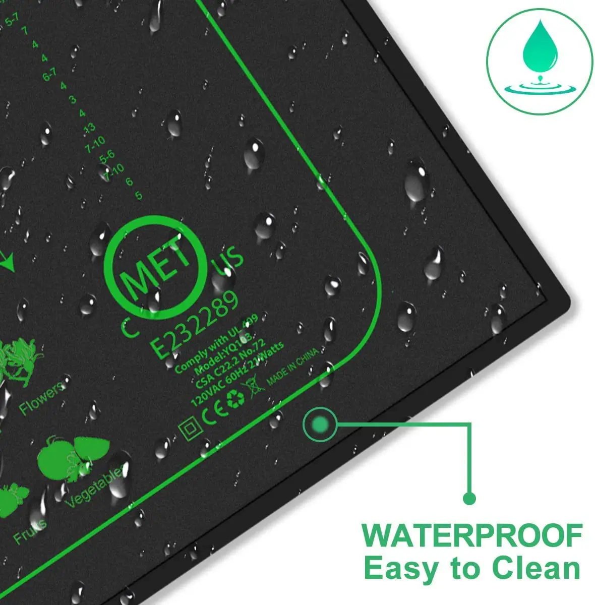 220V 24x52CM Waterproof Seedling Plant Heating Mat Plant Seed Germination Propagation Clone Warm Pad Greenhouse Garden