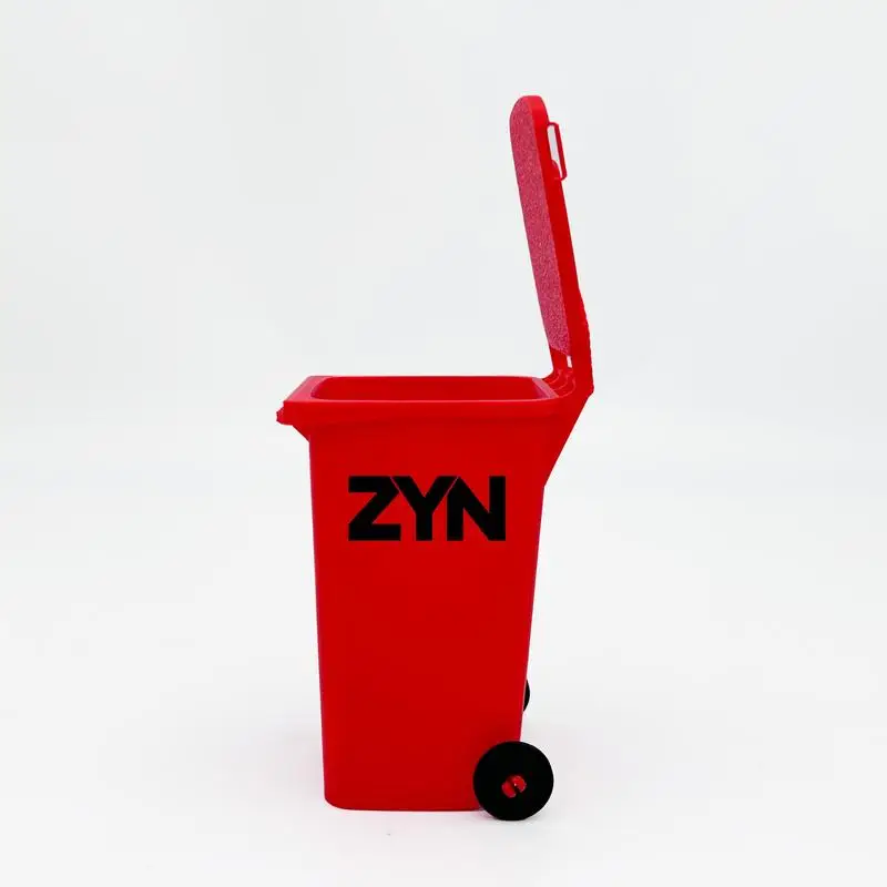Mini Zyn Bin Schreibtisch-Mülleimer Stifthalter mit Deckel und Rollen für 3D-gedruckte Kunststoff-Desktop-Aufbewahrungsorganizer für Zuhause und Büro – Detail 10