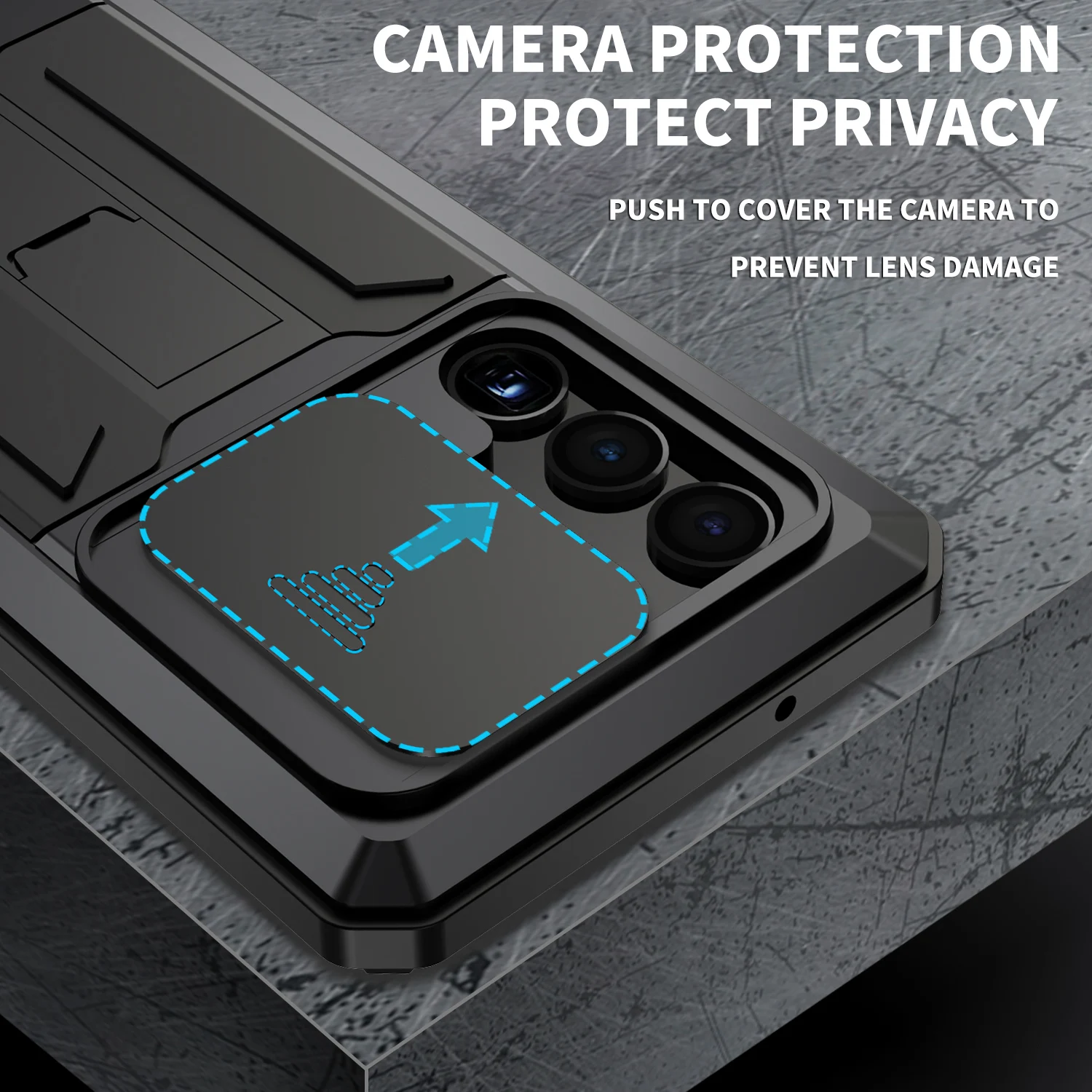 Armour Shockproof Dustproof Metal Kickstand Camera Protection Samsung Galaxy Phone Case