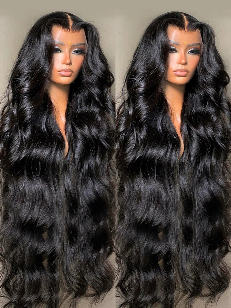 

Body Wave Lace Front Hair Wigs for Women 32inch Long Loose Wave Black Color Lace Frontal Wig with Natural Baby Hair