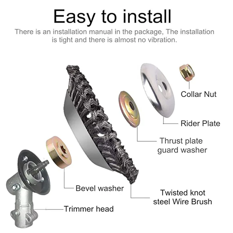 Enhanced Precision Steel Wire Wheel Brush for Lawn and Garden Trimming
