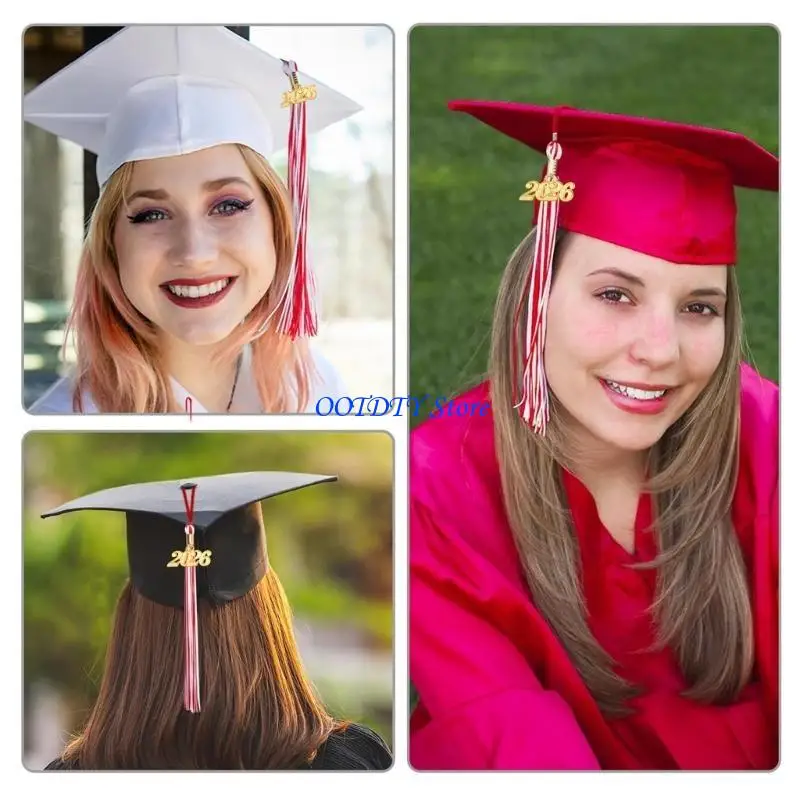 367A 2026 졸업 Tassels 클래스 2026 졸업 모자 Tassels 장식 학술 가운 학사 가운 바느질 용품