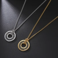 LIKGREAT Vintage nordique Rune colliers pour hommes en acier inoxydable Runes nordiques Viking Jewerly païen pendentif amulette cadeau offre spéciale 3