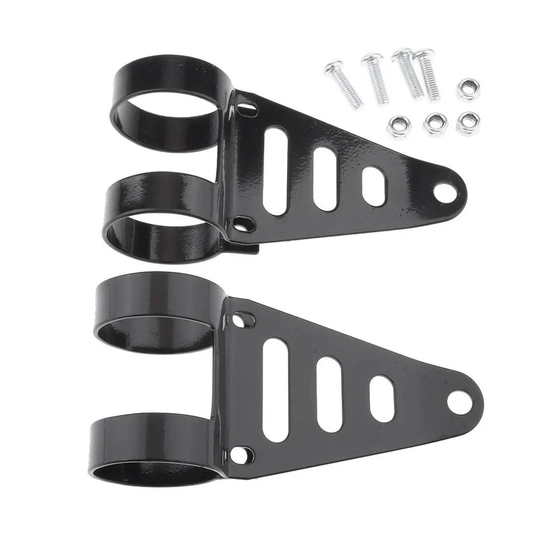 Supports Universels Pour Phares Moto 41-43 Mm - Montage Facile, Métal Robustex Pour Café Racers & Custom