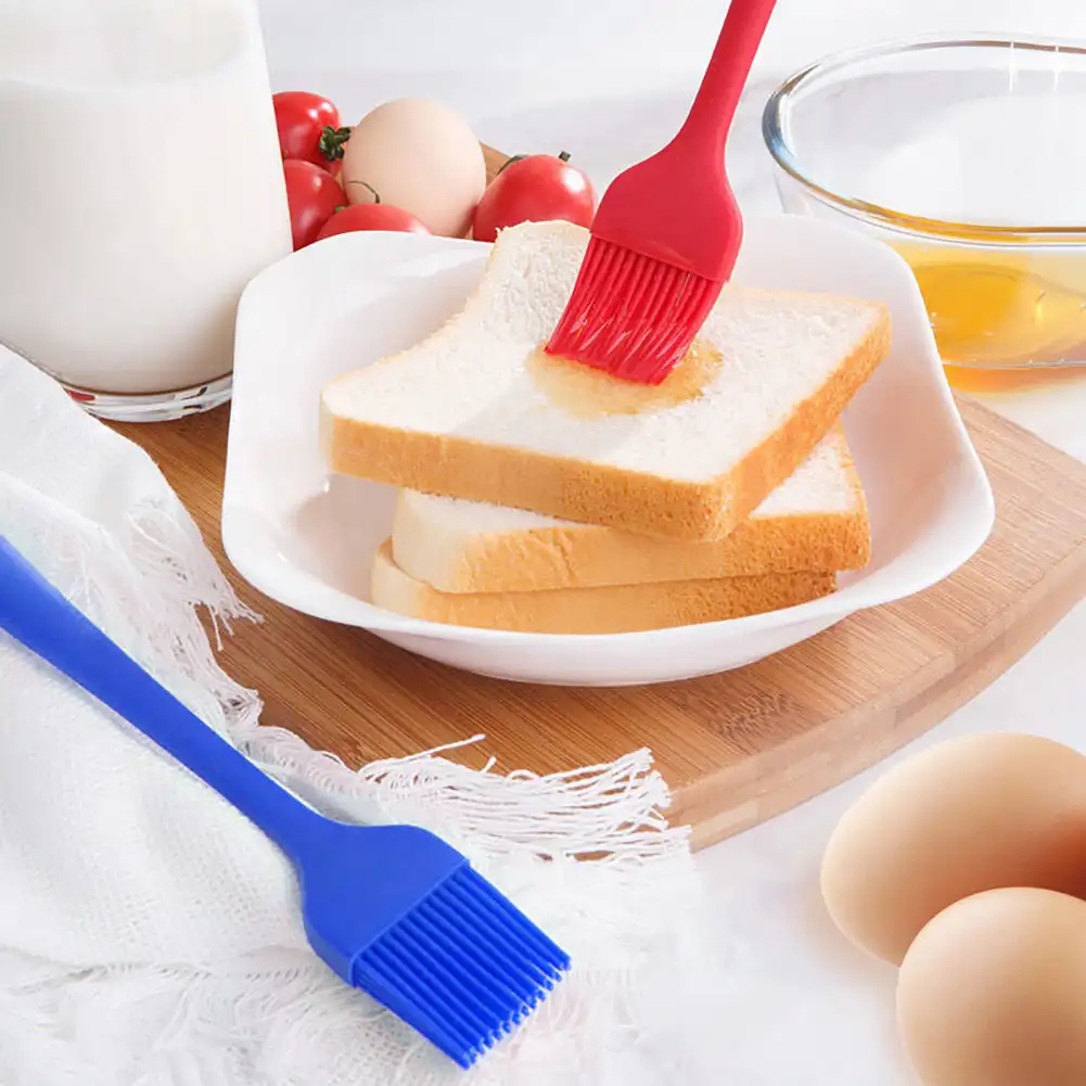 Silicone Barbeque Brush Cooking BBQ Basting Brush Upgrade Heat Resistant Pastry Brushes Oil Brush Cooking Baking and Grilling