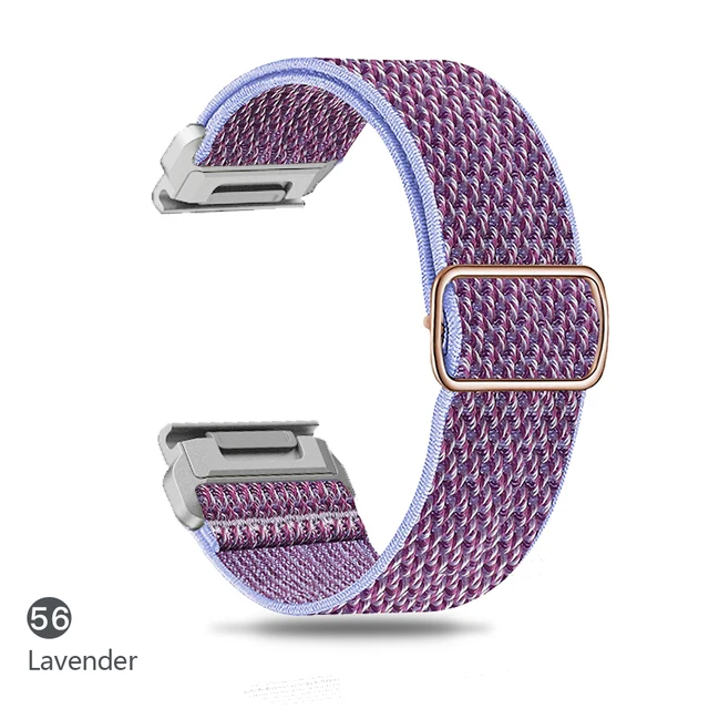 Elastic Woven Nylon Loop Strap - Adjustable Multi-Size Fitness Watch Band