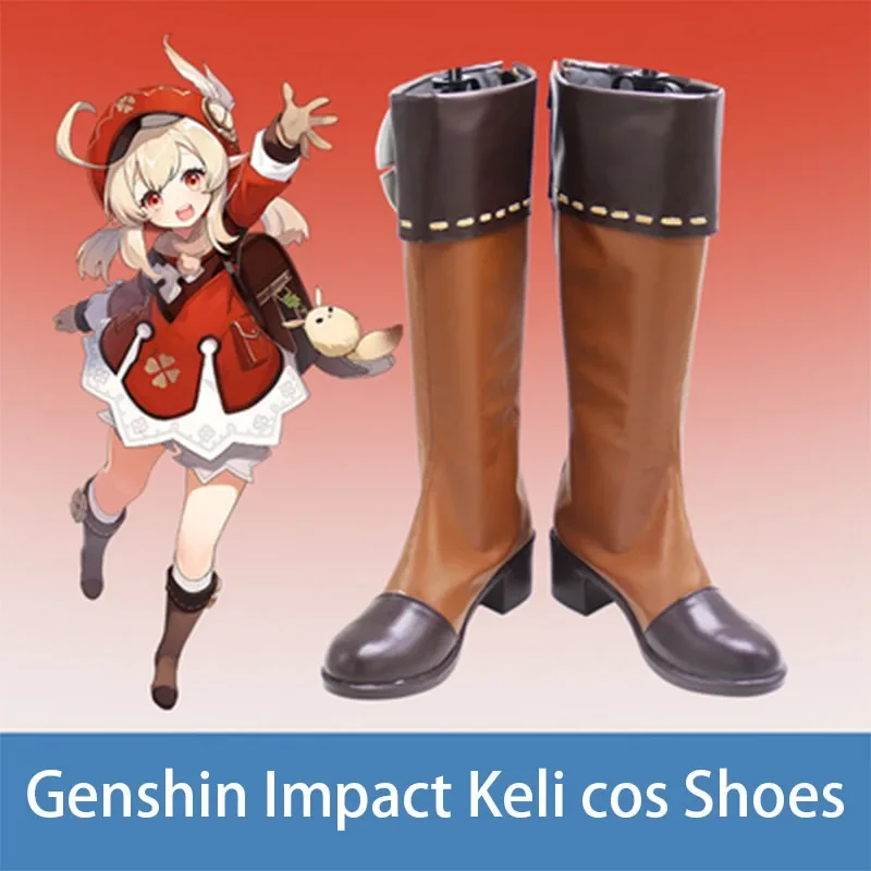 genshin-impact-klee-cosplay-shoes-boot-women-girl-halloween-anime-carnival-customized-role-play-prop-boots