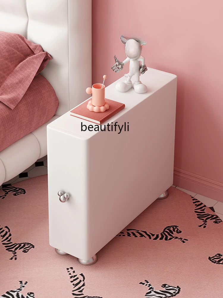 Bedside Table Cute Creative Design Sensitive Narrow Side Gap 20cm Storage Small Side Cabinet