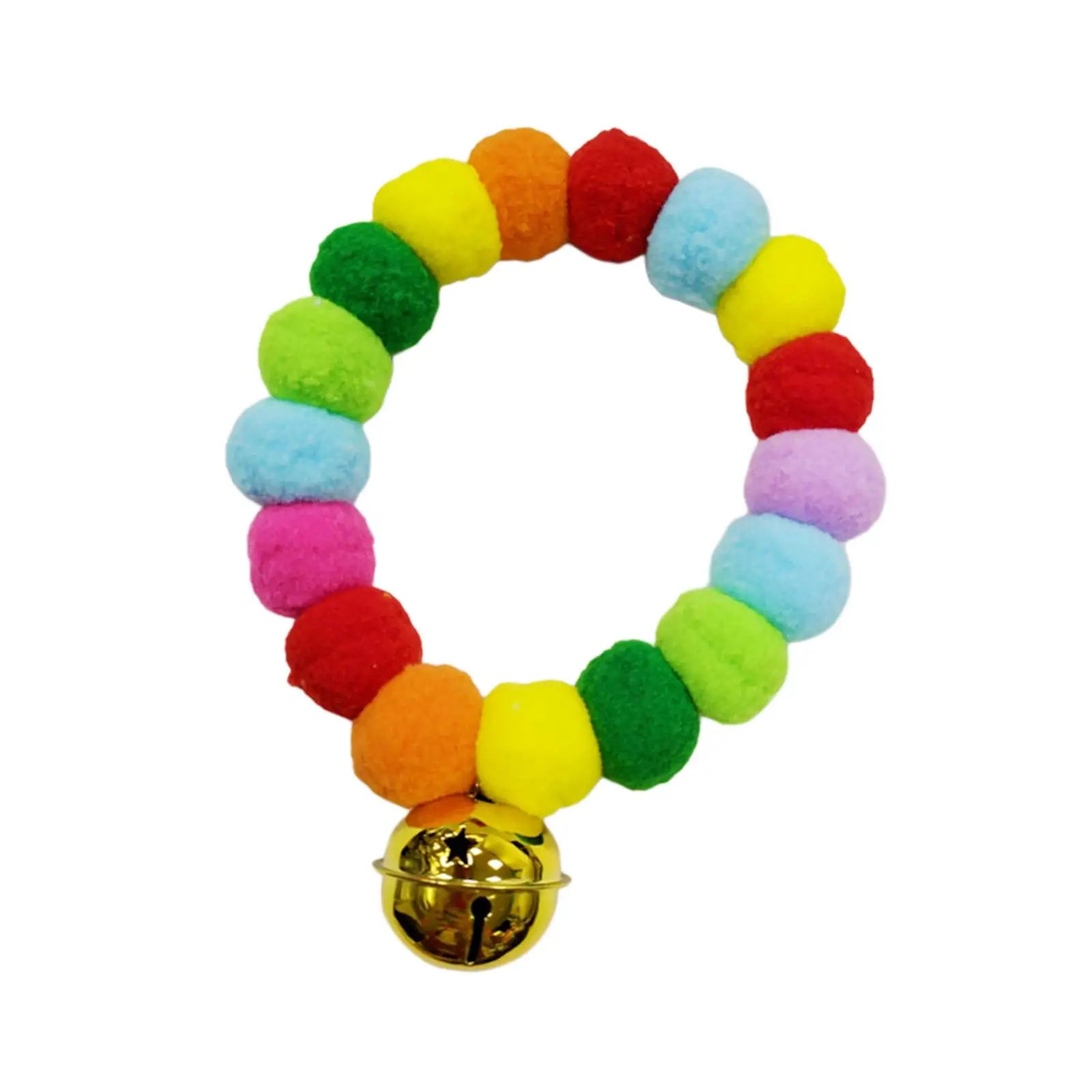 

Multicolor Pets Collar Dog Collar Birthday Gift Elastic Soft Pet Supplies Plush Balls Necklace, Elastic Cat Collar for Puppy