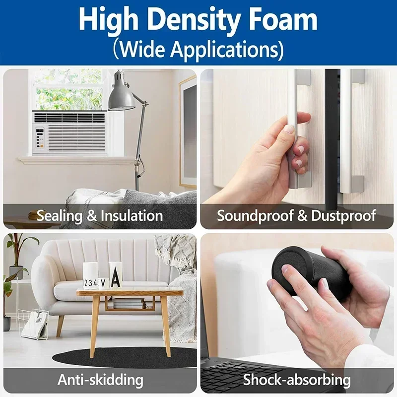 Sealing Strip Tape Self-Adhesive Sponge Sealing Strip Window Door Anti-collision Sealing Strips Windproof Sound-Proof Door Gap Foam Tapes