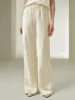 Bornladies Women's 2026 Spring Summer New Solid Satin Pants Fashionable Comfortable Satin Mid-Waist Straight-Leg Casual Pants 1