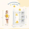 Kids Dress Up Storage with Mirror & 3 Hooks, Kids Closet with Armoire Costume Organizer for Bedroom 6