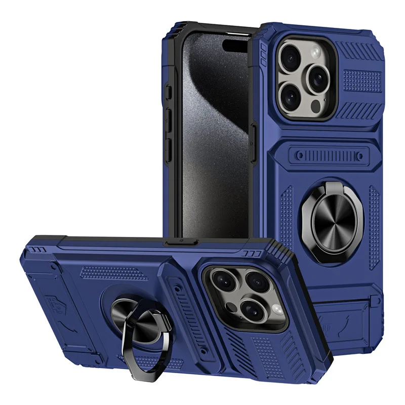 Ring Magnetic For IPhone Air 7 8 11 Plus 13 14 15 16 17 Pro Max Shockproof Heavy Duty Hard Phone Cas