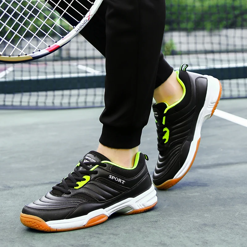 

Professional Men Large Size 45 46 Badminton Shoes Black White Youth Table Tennis Sneakers Volleyball Training Tennis Shoes