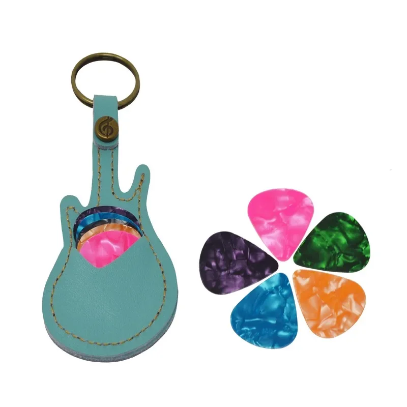 

PU Leather Key Chain Guitar Picks Holder Keychain Plectrums Bag Case Supplies Acoustic Guitar Guitar Accessories Bass Guitar
