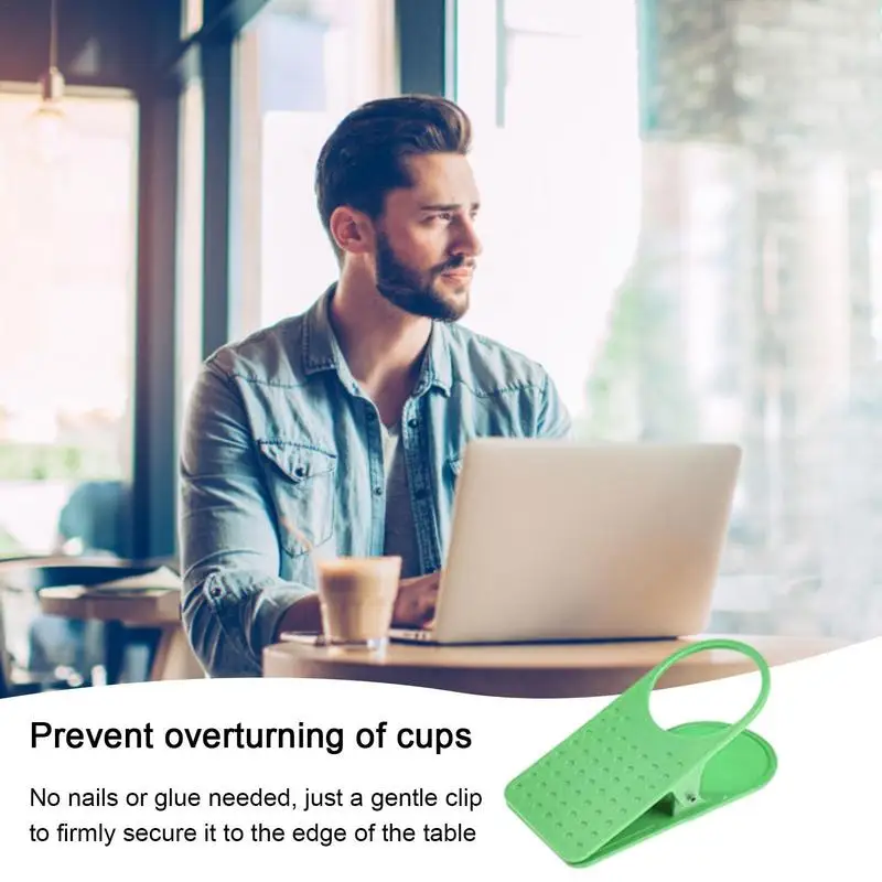 Drinking Cup Holder Cup Storage Holder Creative Portable Drinking Cup Holder Clip Clamp For Desk Table Offices Coffee Drink