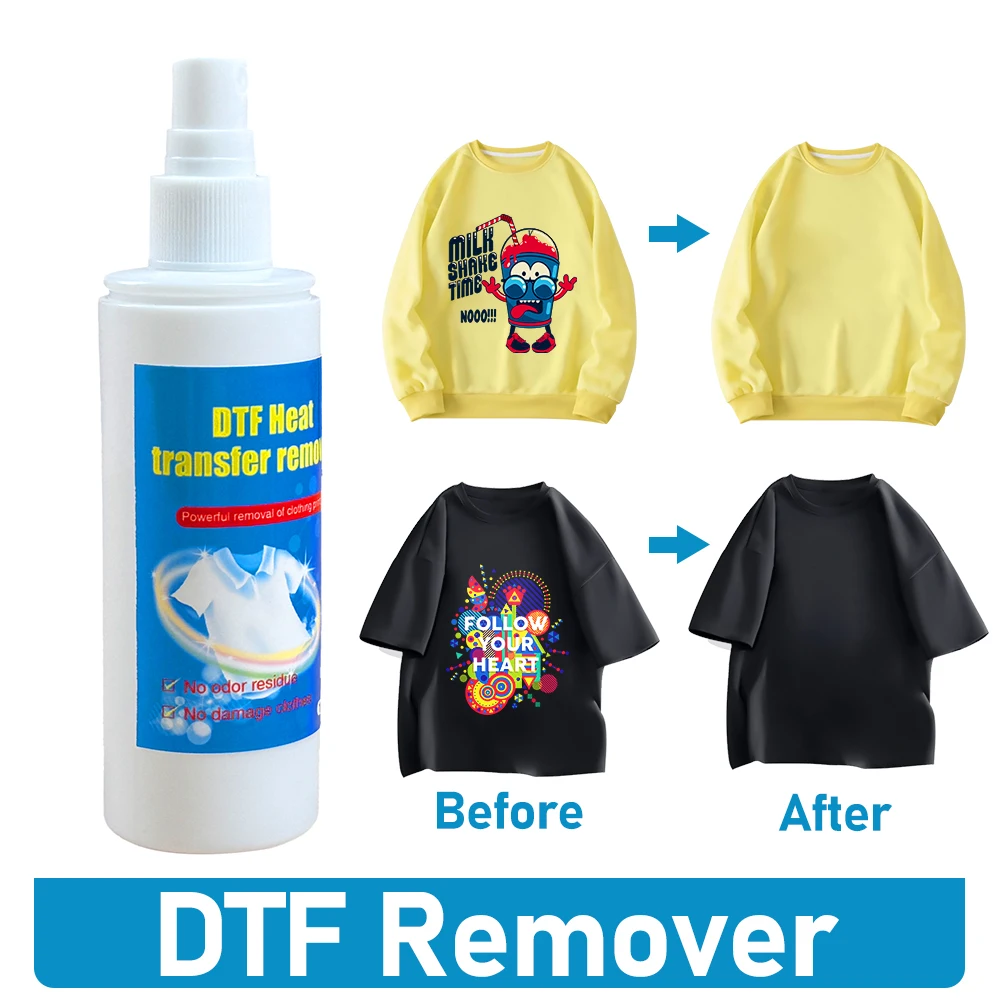 DTF ink remover DTF remover Textile remover DTF cleaner ink cloth T-shirt vinyl adhesive for clothing Printer ink cleaning fluid