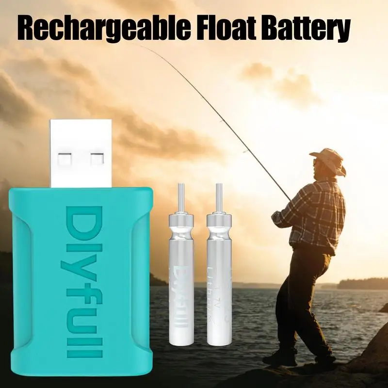 Cr425 Fishing Float Battery Charger Kit Rechargeable USB Luminous Fish  Float Battery For LIR425 Bobber Replacement Batterys