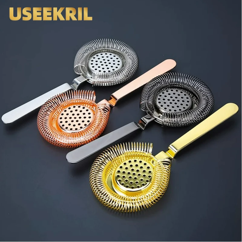 

1/2/4Pcs Professional Stainless Steel Bar Strainer Hoffman Bar Strainer Deluxe Strainer For Cocktail Drinkware Accessories