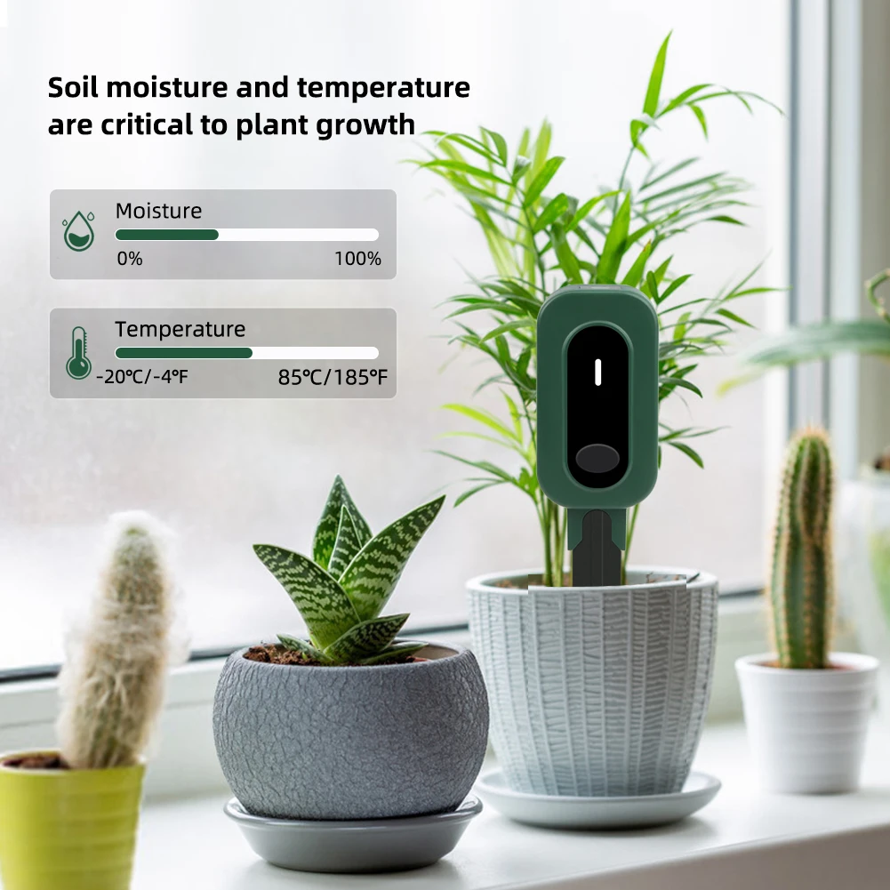 Zigbee Smart Soil Moisture Meter Tuya App Control Soil Tester Temperature Humidity Sensor for Gardens Potted soil moisture sensor soil tester soil moisture meter