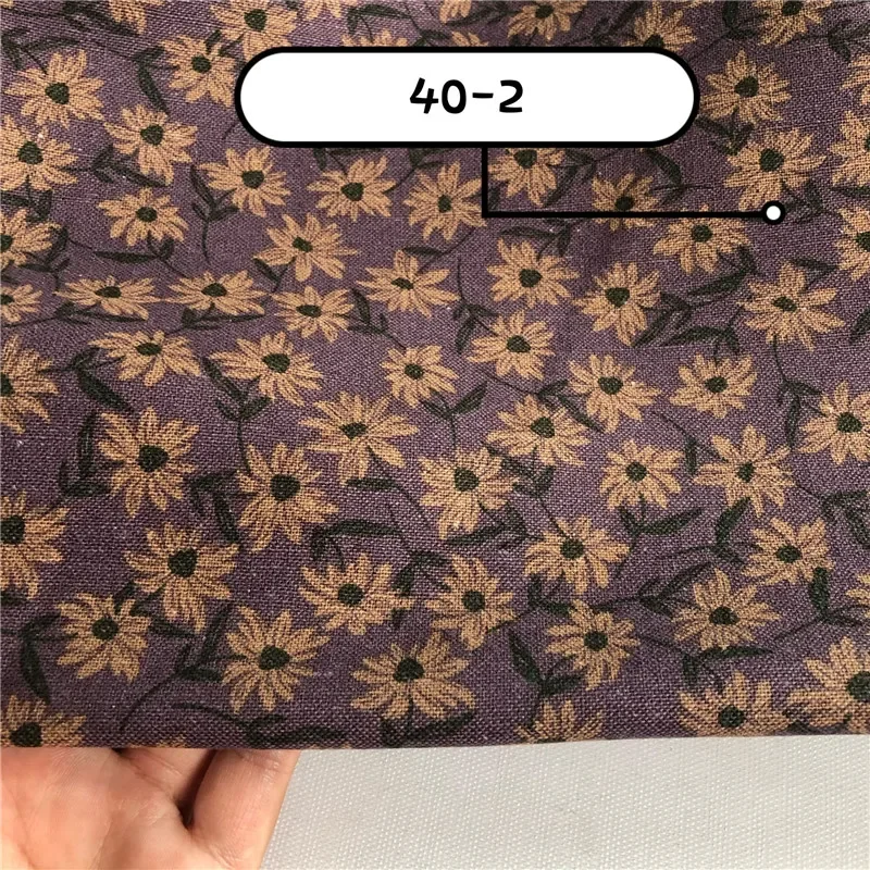 코튼 리넨 작은 꽃 프린트 원단, 여성 의류, 장식 원단, DIY 수제 바느질 천, TJ20270, 145x50 cm, 100cm