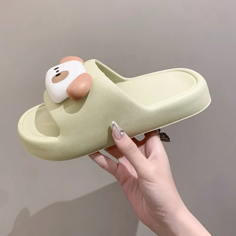 Cute Slippers Girls Summer New Indoor Home Step on Shit Sense Bathroom Thick Bottom Non-slip Outside To Wear Slippers
