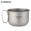 Tomshoo 500ml Titanium Cup w Lid and Handle Camping Coffee Cup Lightweight Coffee Pot for Backpacking Hiking Camping Travelling 1