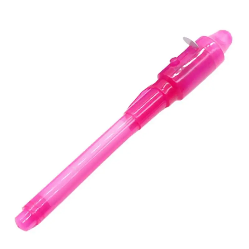 Invisible Ink Pen Maker UV Light Pen Invisible Ink Pen UV Light Magic Marker For Secret Birthday Message Writing Secret magic pen invisible ink slowly disappear automatically disappear practicing pen transparent pp pen blue ink joke toys joke props