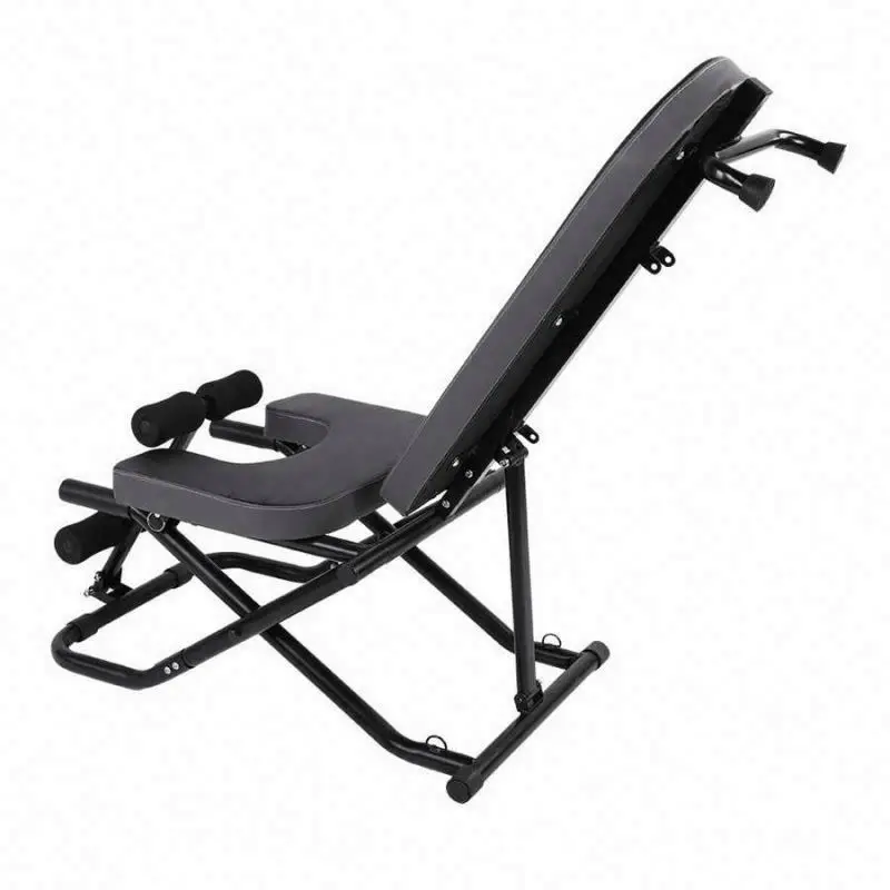 Sit up Folding Bench Inversion Chair Home Fitness Table Chair Bench Dumbbell Black Eco-friendly Carton Unisex Modern Indoor