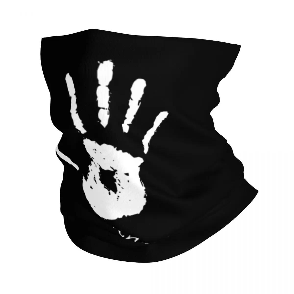 

Skyrim Dark Brotherhood Hand Bandana Neck Gaiter Windproof Face Scarf Cover Women Men We Know Letter Headwear Tube Balaclava