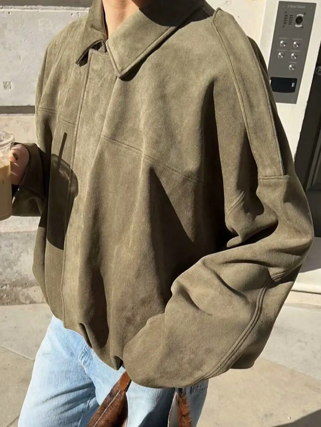 سترات نسائية كلاسيكية كبيرة الحجم باللون الأخضر لع...