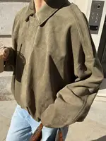 Vintage Women Green Oversize Bomber Jackets 2025 Fashion Ladies Elegant Loose Soft Outfits Jacket for Party Female Chic Clothes - Image 5