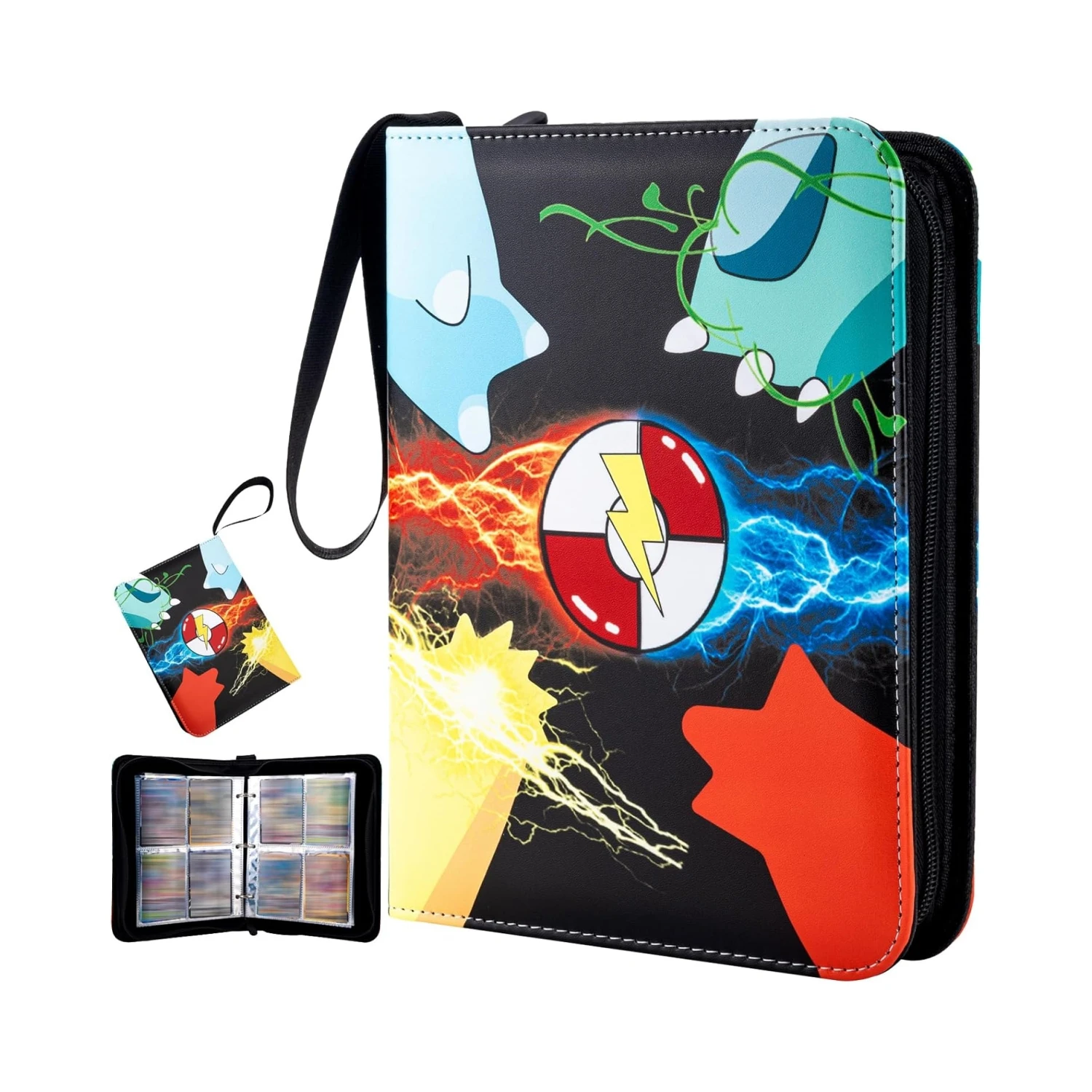 400 Pocket Binder Trading Card Binder With 50 Reovable Sleeves, Holds Up To  400 Standard Pokmon Binder