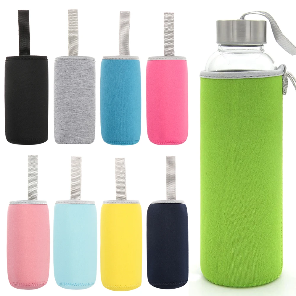 Glass Water Bottle Sleeve Glass Sport Water Bottle Cover Cup Water