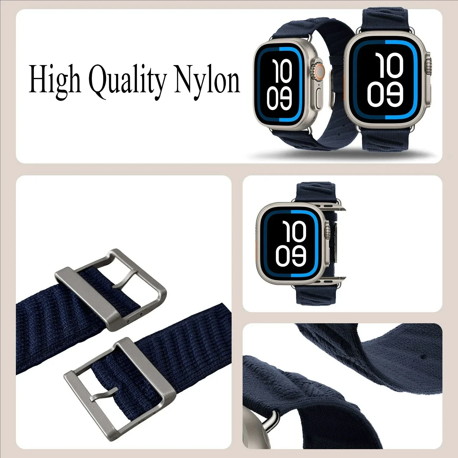 Nylon Ocean Strap - En Mer Midnight Blue Band