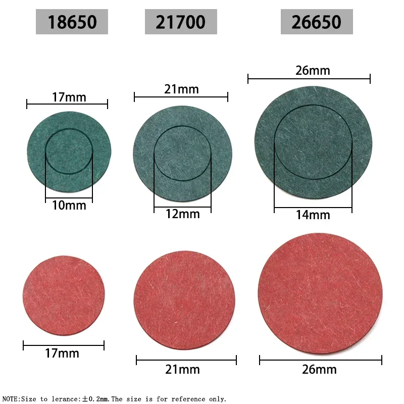 18650 21700 26650 Li-ion Battery Insulation Gasket li ion battery insulation gasket