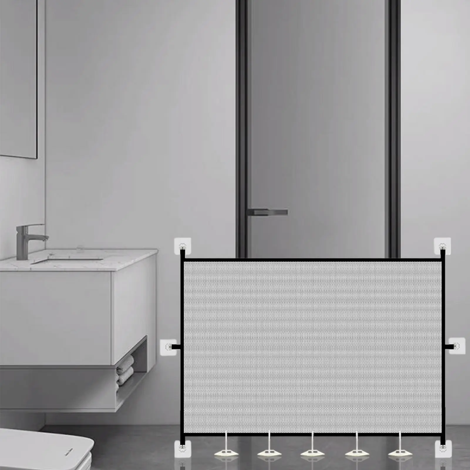 Cat Gate Doorway Gates for Pets Safety Folding Mesh Animals Fence Childproofing for Kitten Bunny Toddler Kitchen Living Room Cat Gate Doorway Gates for Pets Safety Folding Mesh Animals Fence Childproofing for Kitten Bunny Toddler Kitchen Living Room