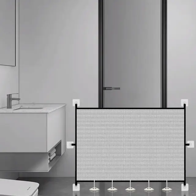 Cat Gate Doorway Gates for Pets Safety Folding Mesh Animals Fence Childproofing for Kitten Bunny Toddler Kitchen Living Room Cat Gate Doorway Gates for Pets Safety Folding Mesh Animals Fence Childproofing for Kitten Bunny Toddler Kitchen Living Room