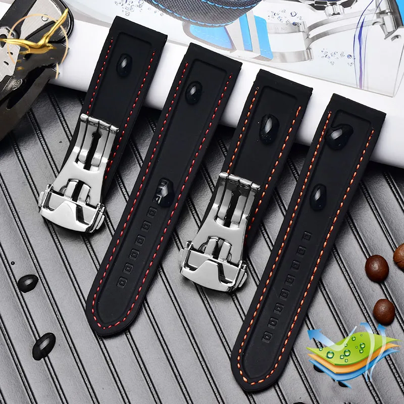 Cinturini Per Orologi In Gomma Siliconica Da 20Mm 22Mm Per Omega Seamaster 300 Cinturino Speedmaster Seiko Tissot Bracciale Sportivo Impermeabile Da U