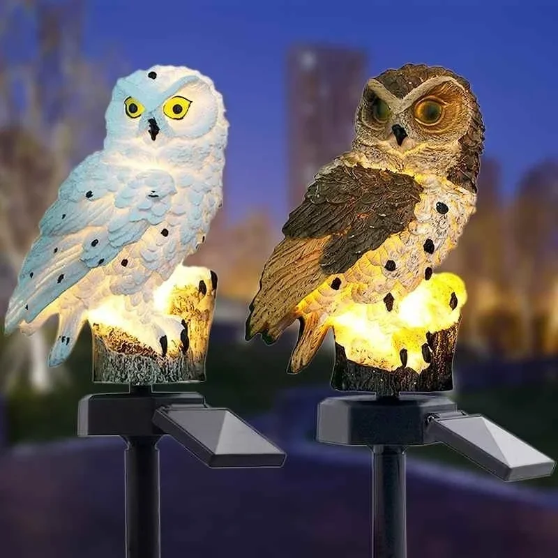 

1Pc High Quality Garden Mask Path Yard Lawn Owl Animal Ornament Lamp Waterproof Solar Power LED Light